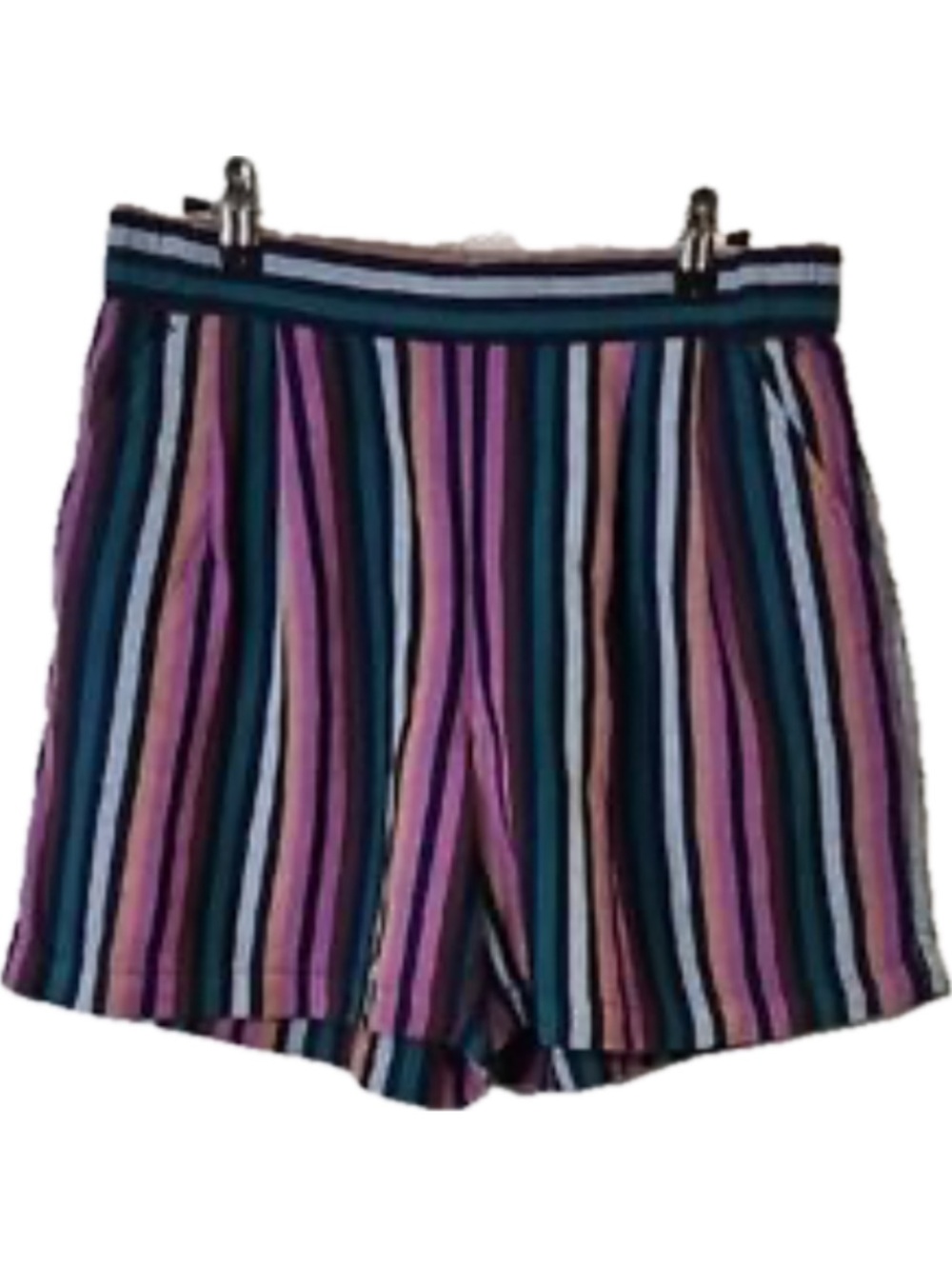 A New Day Wide Striped Linen Blend Shorts Plus Size XXL